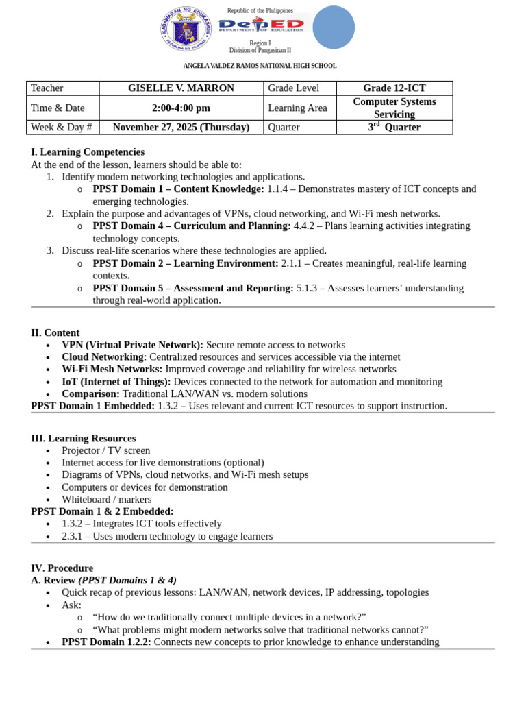 November 27 Thursday | PDF | Computer Network | Virtual Private Network