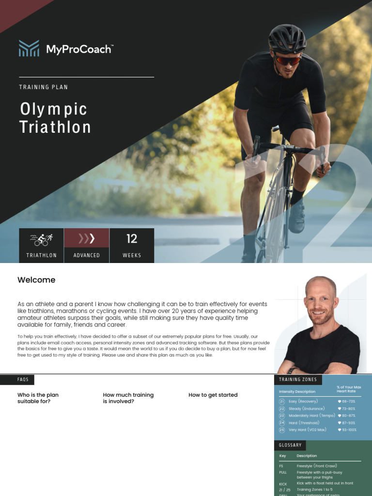 12 Week Olympic Tri Training Plan | PDF | Classes Of Computers
