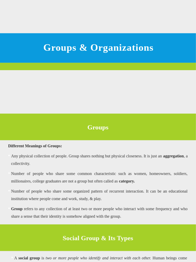 Understanding Groups and Organizations | PDF | Leadership | Stereotypes