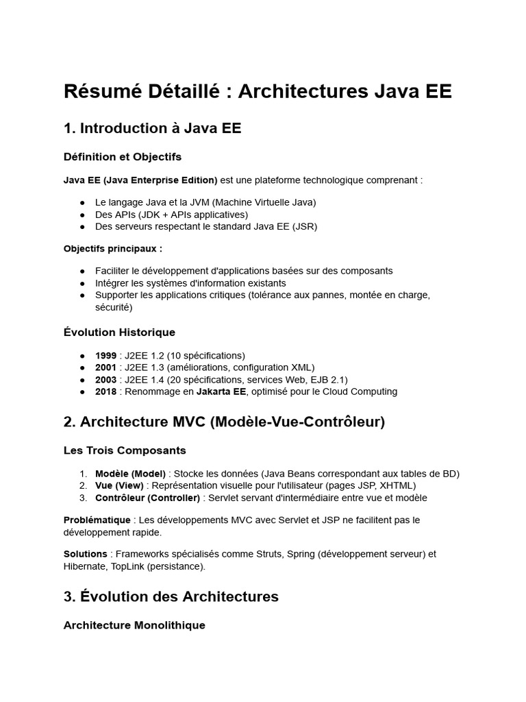 Architectures et Services Web Java EE | PDF | Java (Langage de ...