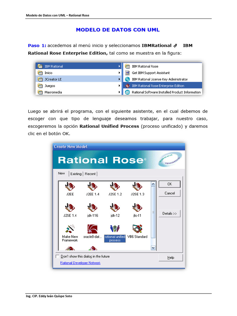 BD CON RATIONAL ROSE (IBM) (1) | PDF | Lenguaje de modelado unificado ...