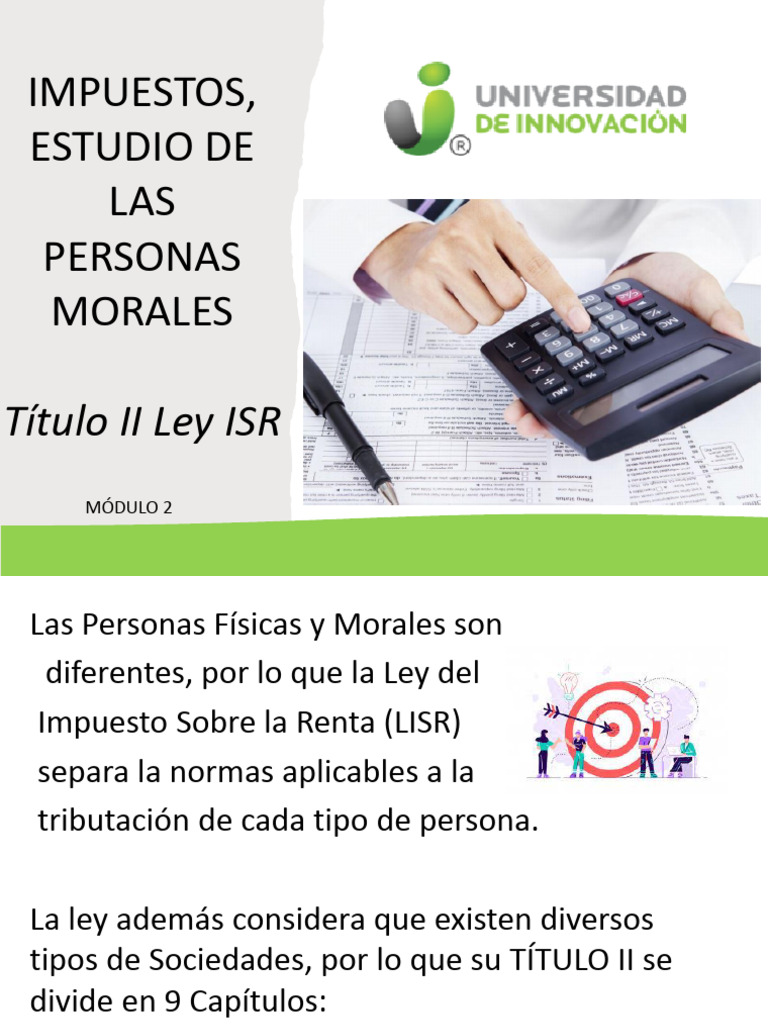Impuesto Sobre la Renta para Personas Morales | PDF | Impuesto sobre la ...