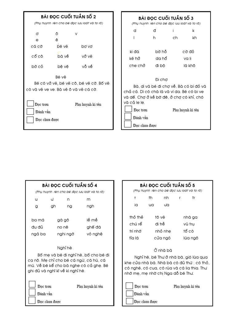 Bai-doc-cuoi-tuan-lop | PDF