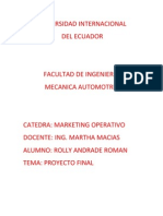 ROLLY ANDRADE, Marketing Operativo