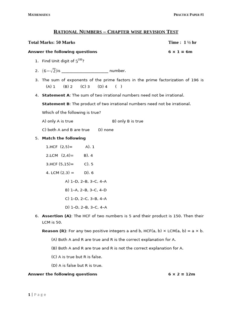 Rational Numbers 1 | PDF | Numbers | Square Root