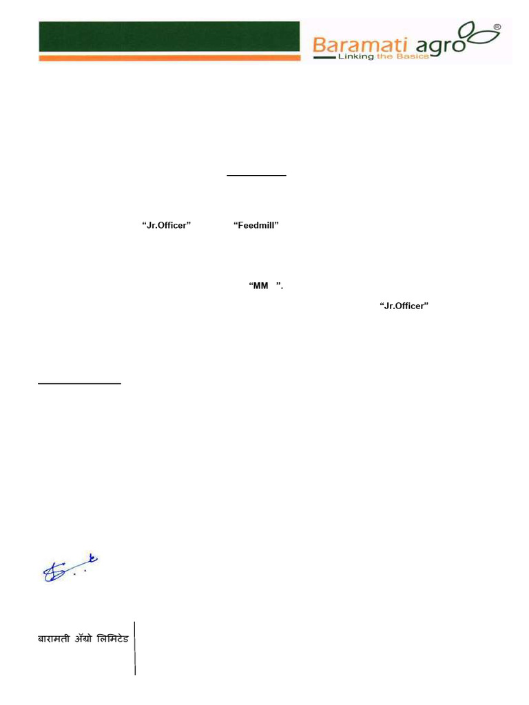 Offer Letter - MR - Raju Dansena | PDF