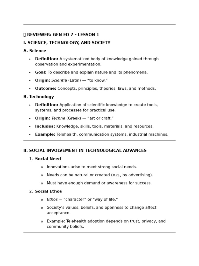 Science, Technology, and Society Overview | PDF | Science | Happiness