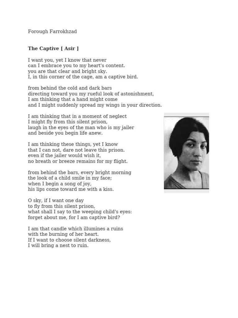 Forough Farrokhzad's Captive Poetry | PDF