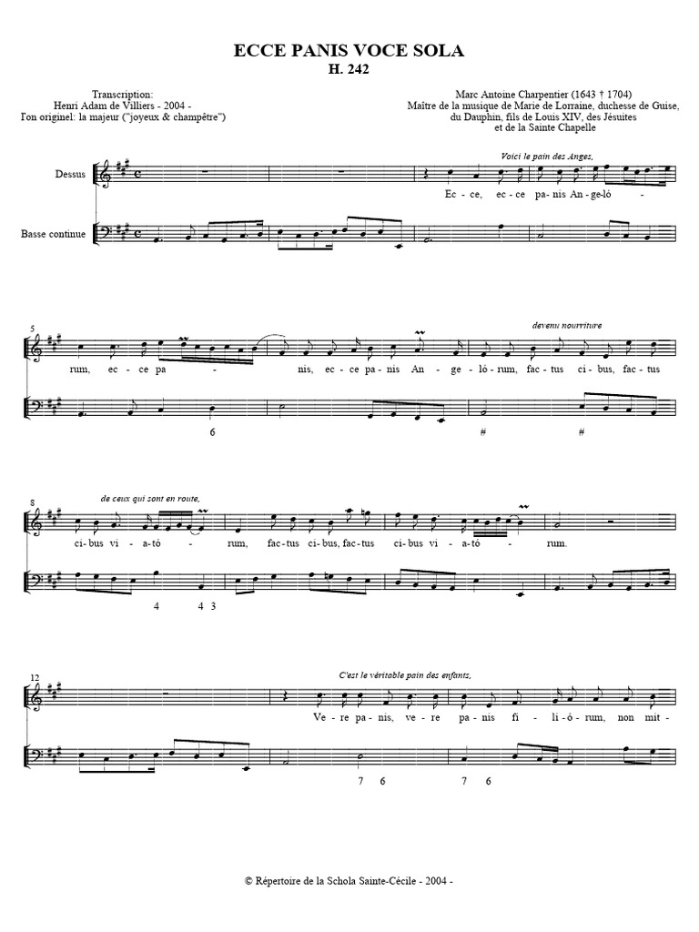Pain des Anges : Écce Panis Voce Sola | PDF | Liturgie et culte ...