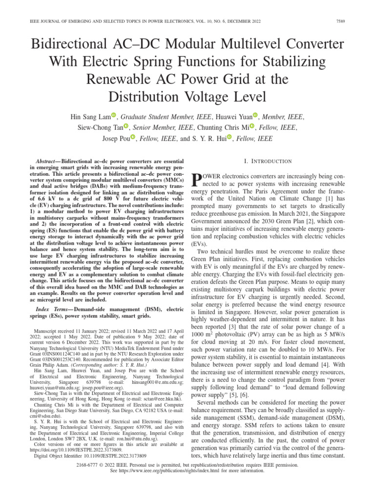 Bidirectional AC-DC Converter for EV Charging | PDF | Rectifier | Power ...