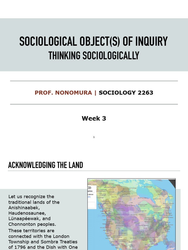 2263 Week 3.key | PDF | Positivism | Sociology