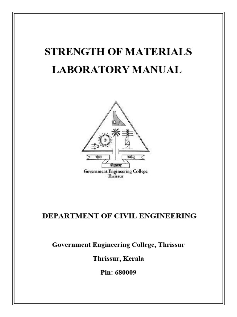 Strength of Materials Lab Manual | PDF | Deformation (Engineering ...