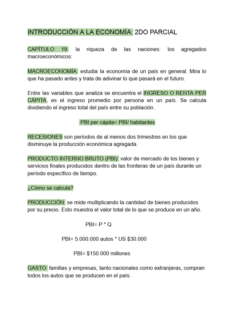 Economía - 2do Parcial-9 | PDF | Producto Interno Bruto | Macroeconómica