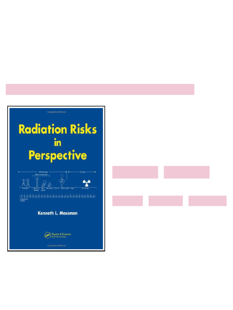 Radiation Risks in Perspective 1st Edition Kenneth L. Mossman - ebook ...