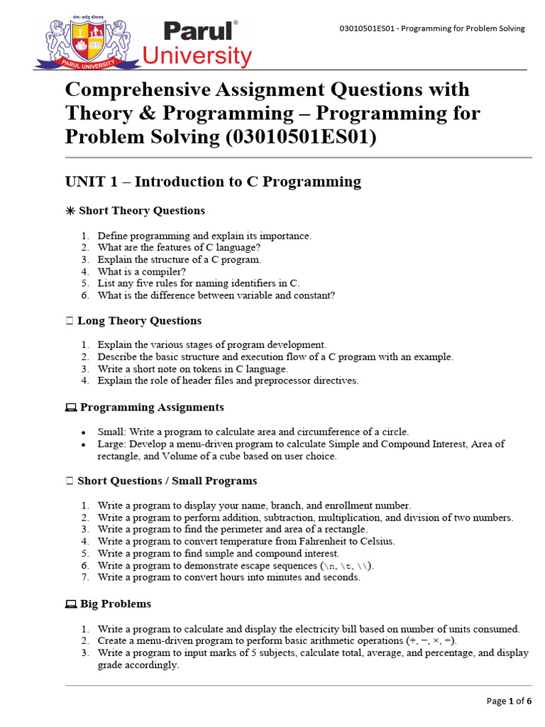 C Programming for Problem Solving Guide | PDF | Pointer (Computer ...