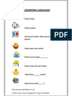 Classroom Language Book Insert