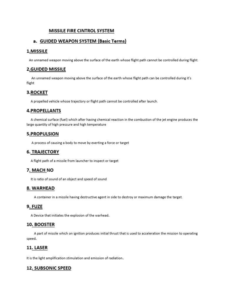 Missile Fire Control System Overview | PDF | Missile | Rocketry