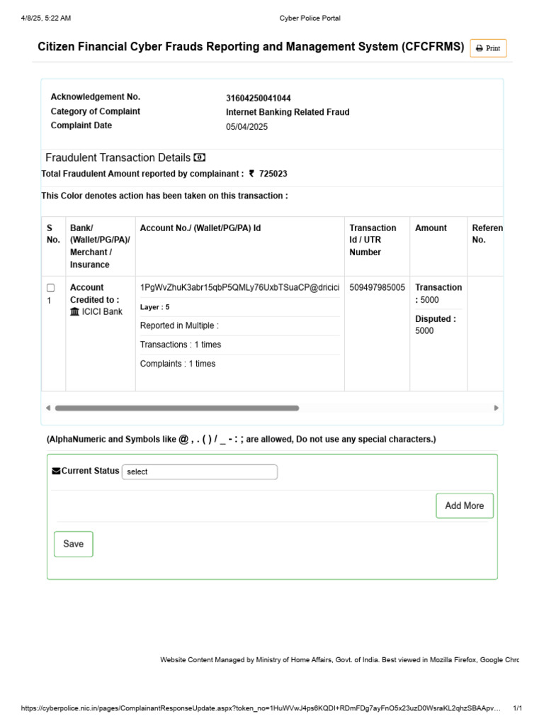 Citizen Financial Cyber Frauds Reporting and Management System (CFCFRMS ...