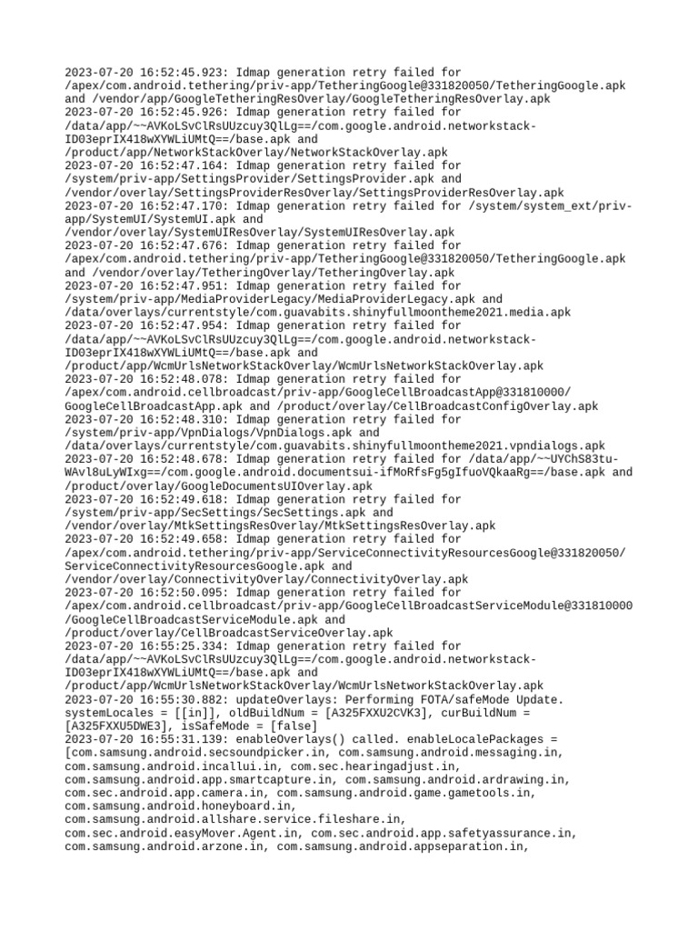 Android Idmap Generation Failures | PDF