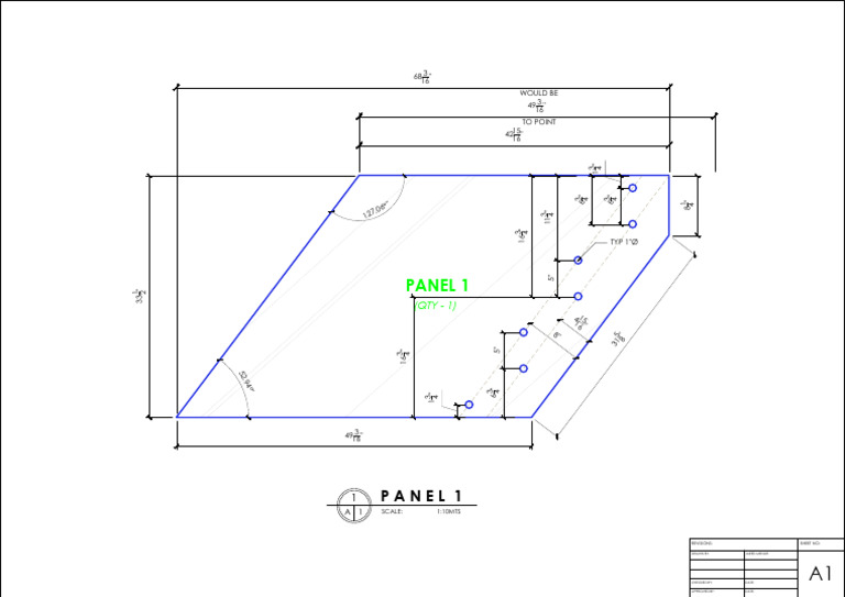 Technical Drawing for Panel 1 Design | PDF