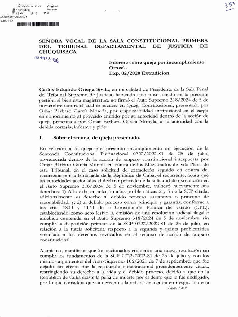 Respuesta A Queja - Only | PDF | Debido al proceso | Castigos