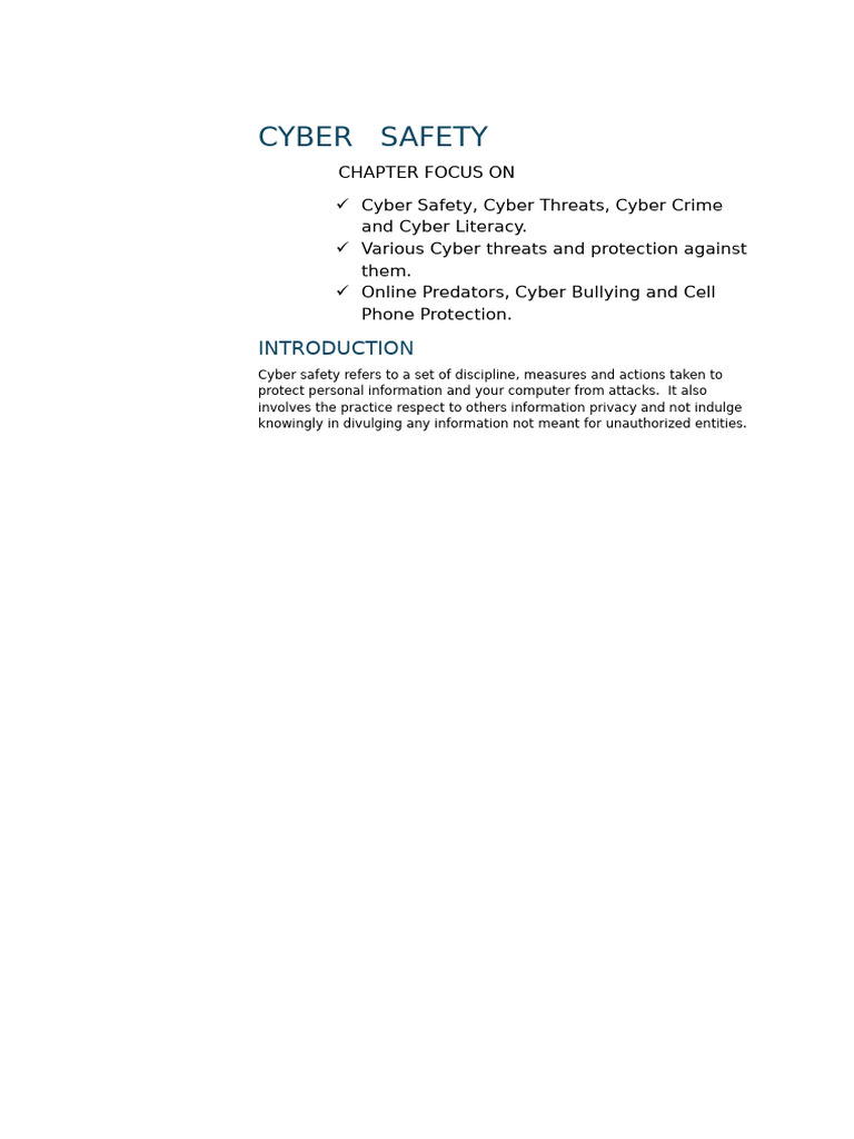 Cyber Safety Intro by Abhinab.... | PDF