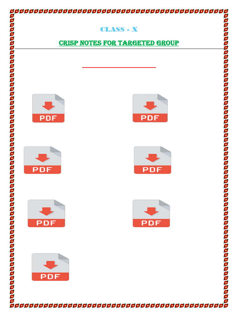 Crisp Notes for Class X Subjects | PDF