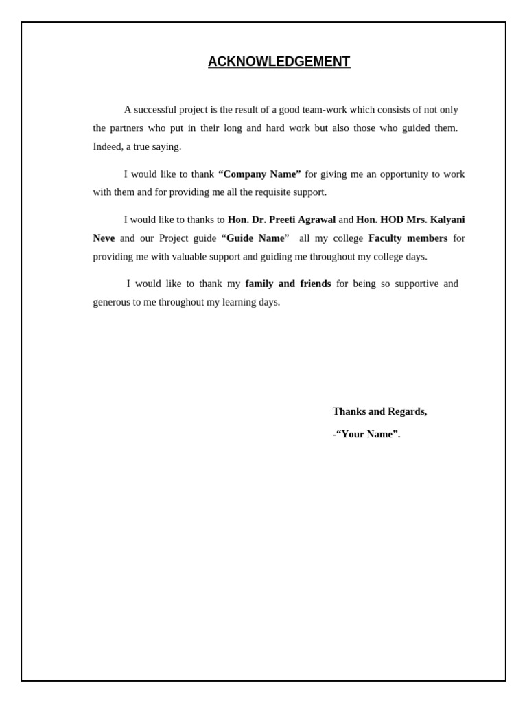 Acknowledgement | PDF
