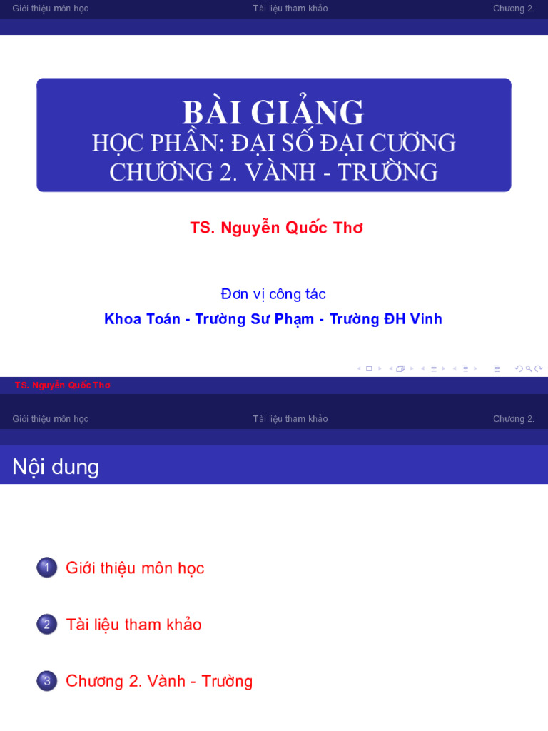 Slide Bai Giang DSDC Chuong 2 Vanh 2025 | PDF