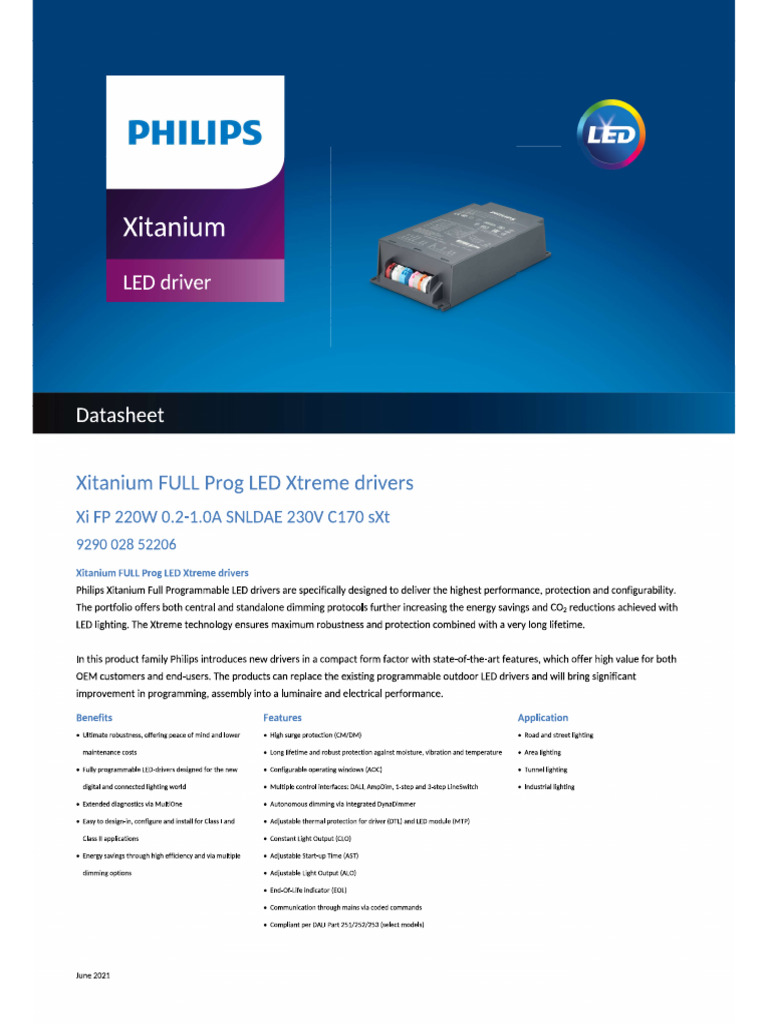 Specsheet Driver 220W | PDF
