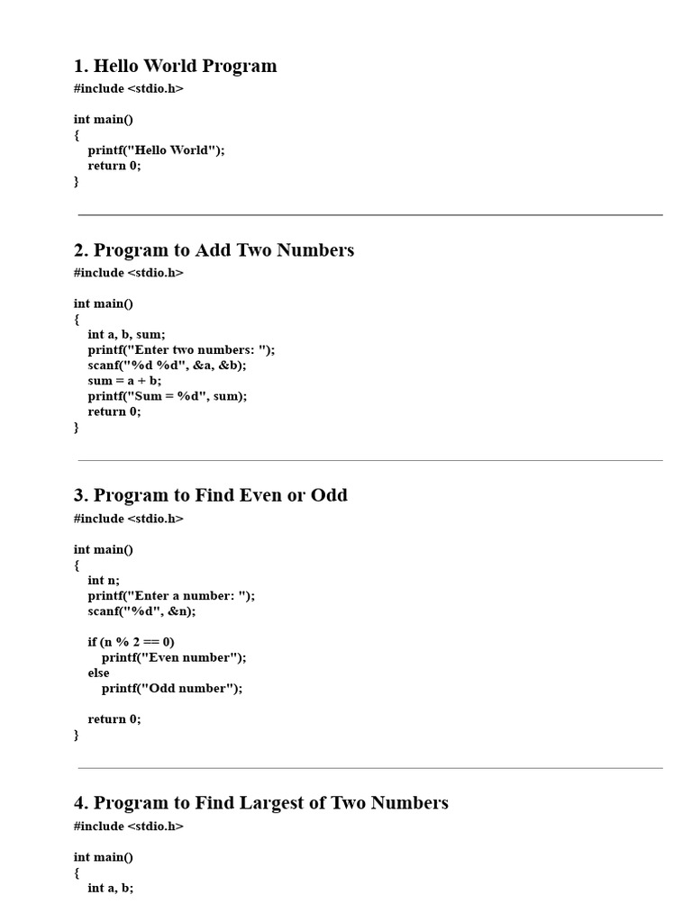 Simple C Programs | PDF | Computer Programming | Chess