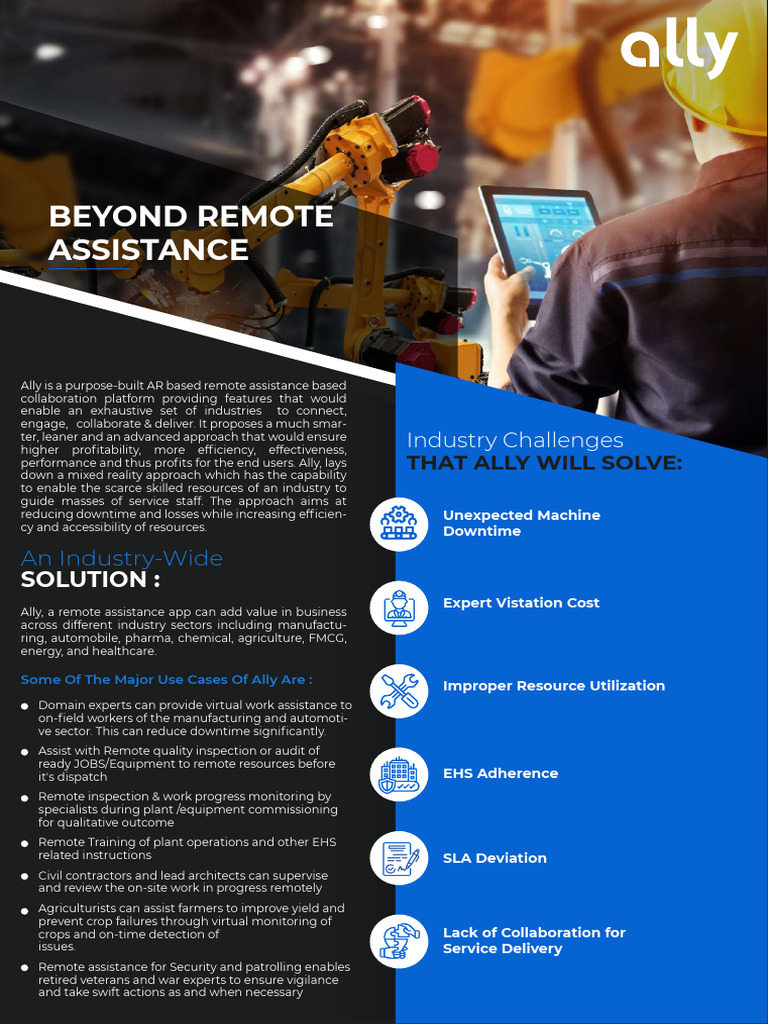 Augmented Reality Remote Assistance Solutions | PDF