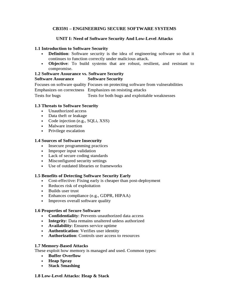 Engineering Secure Software Systems | PDF | Computer Security | Security