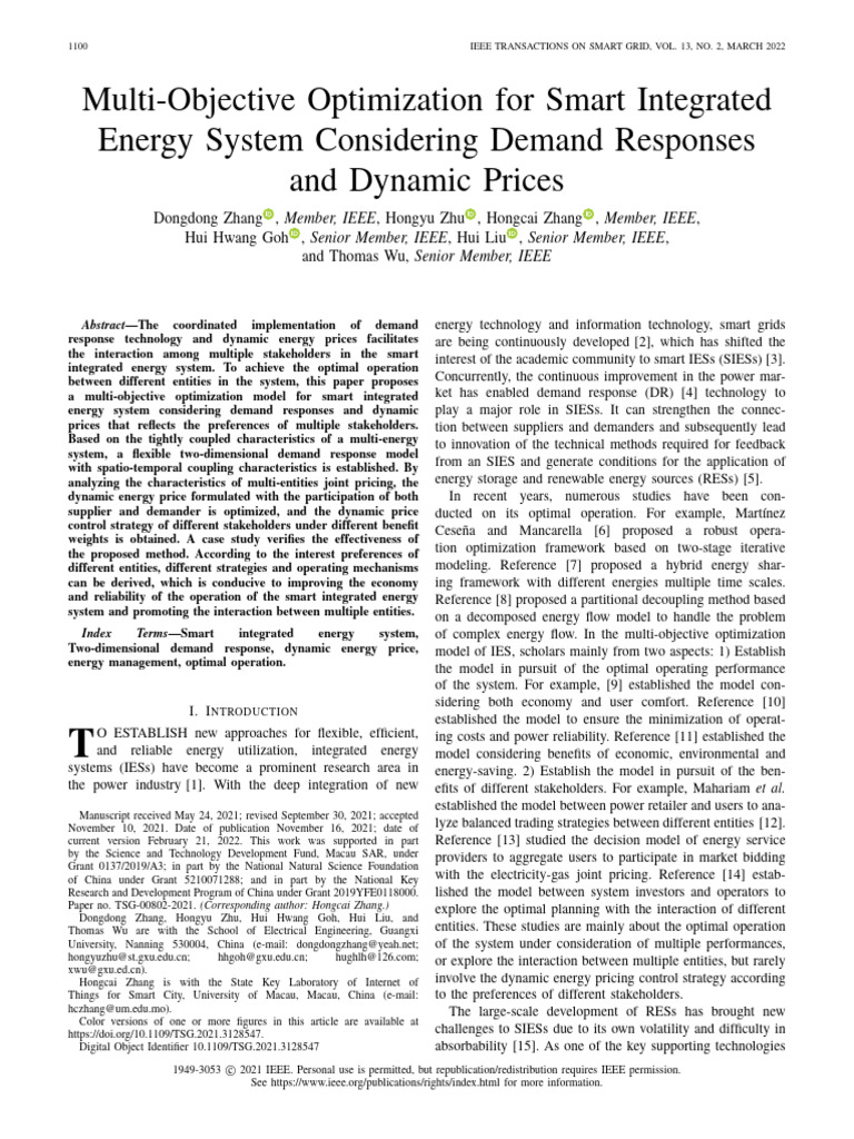 Multi-Objective Optimization in Smart Energy | PDF | Mathematical ...