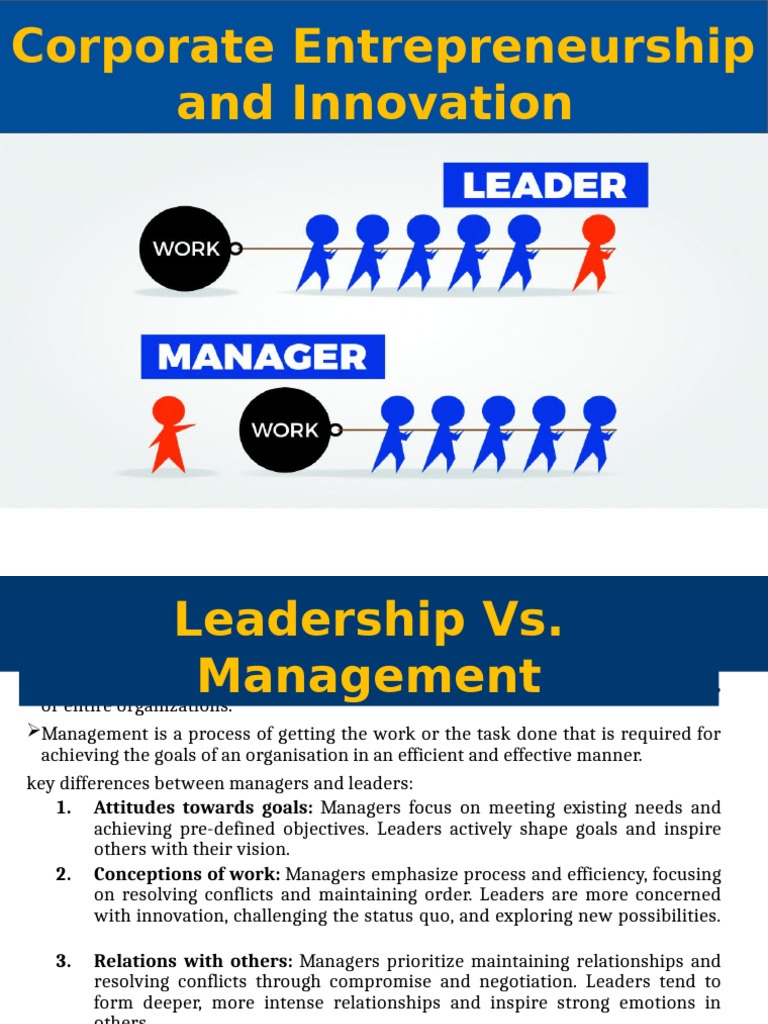 Leadership vs. Management Explained | PDF | Leadership | Goal