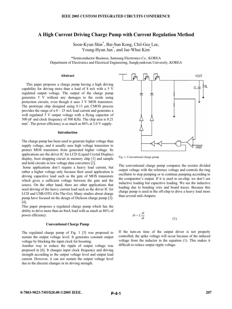High-Efficiency Charge Pump Design | PDF | Integrated Circuit | Capacitor