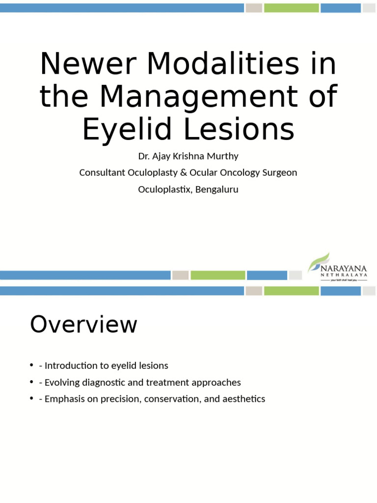 Newer Modalities Eyelid Lesions Presentation | PDF