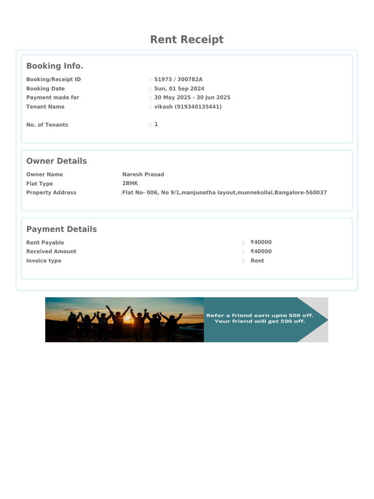 Rent Receipt 1767429453 June | PDF