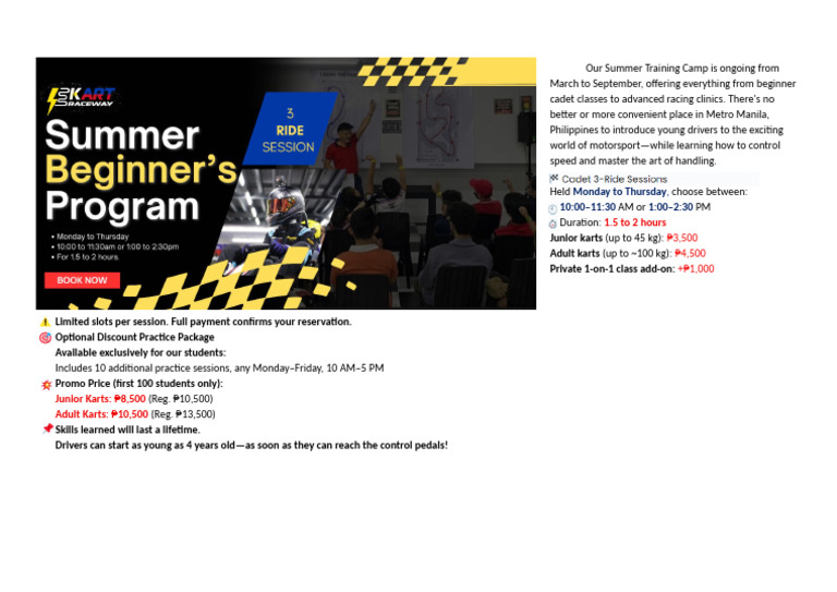 Summer Beginner's Program | PDF