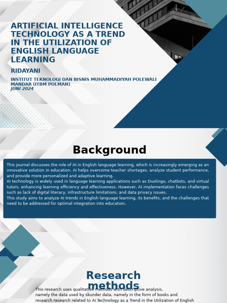 AI Trends in English Language Learning | PDF | Artificial Intelligence ...