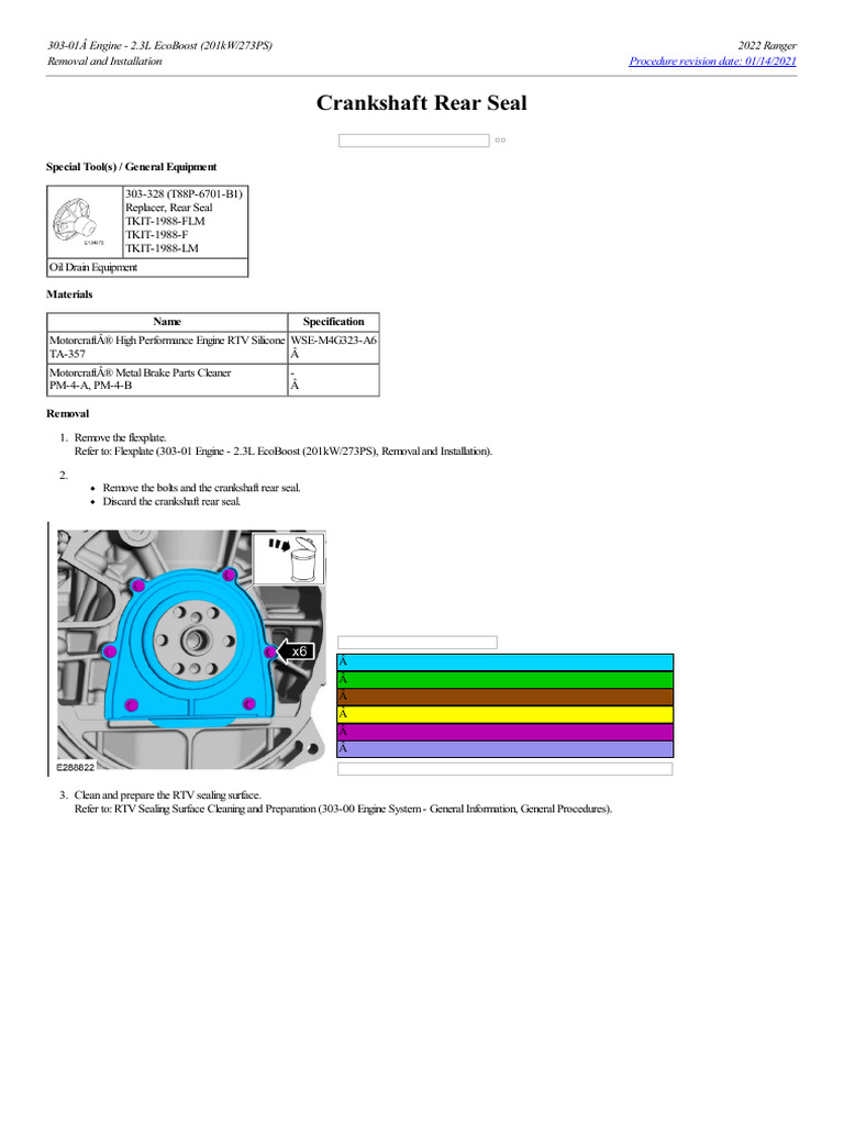 Crankshaft Rear Seal G2183910 | PDF | Silicone | Mechanical Engineering