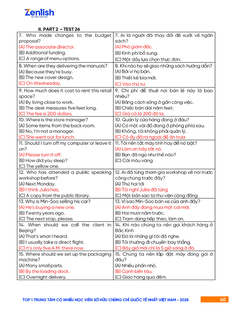 Test 26 - Part 2 | PDF