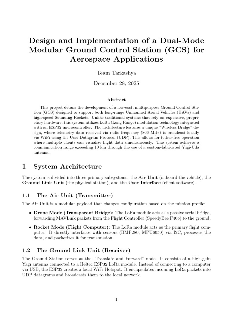 Dual-Mode Ground Control Station Design | PDF | Unmanned Aerial Vehicle ...