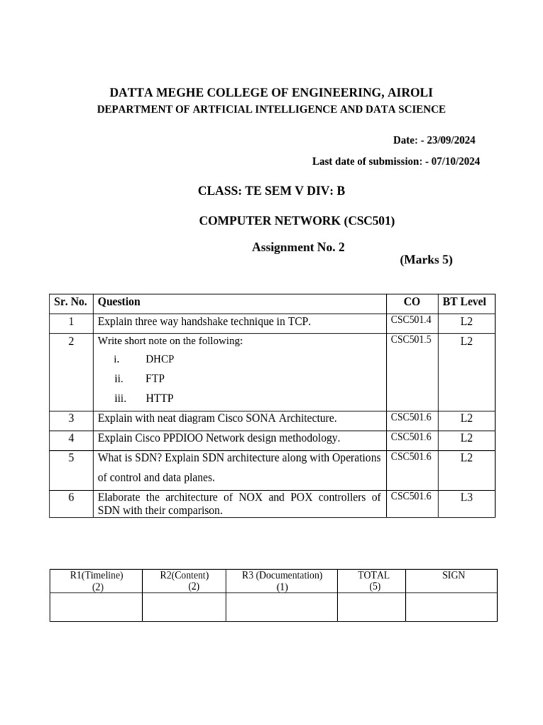 CN Assignment No 2 | PDF