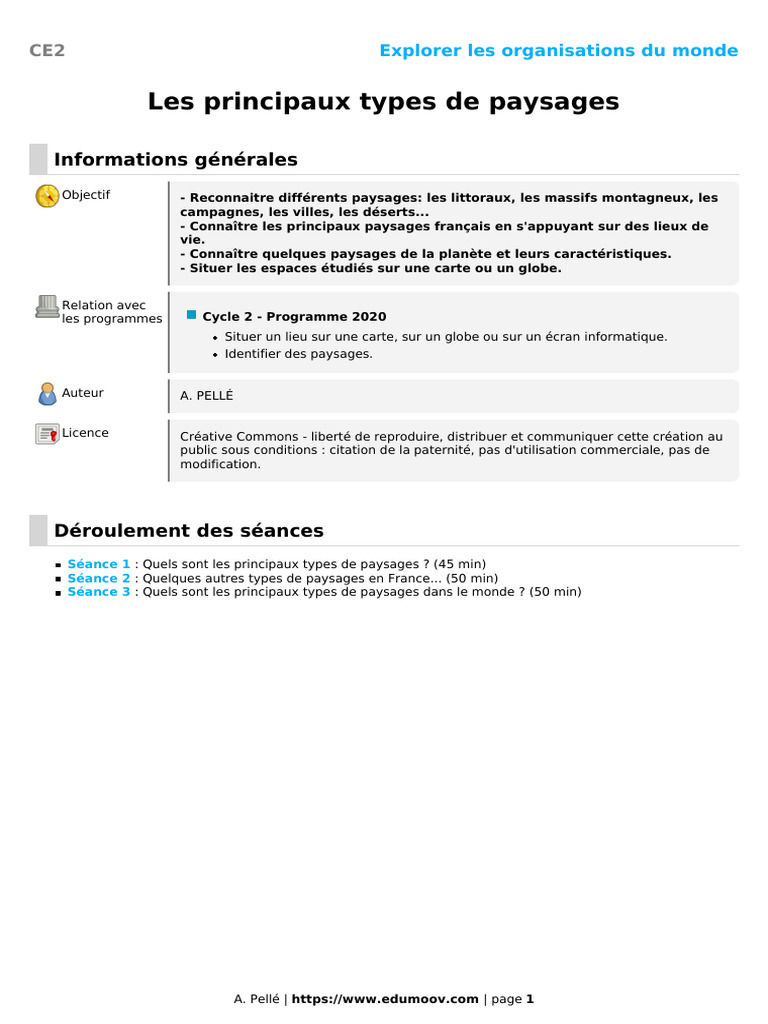 Types de paysages en France et dans le monde | PDF | Paysage | Climat