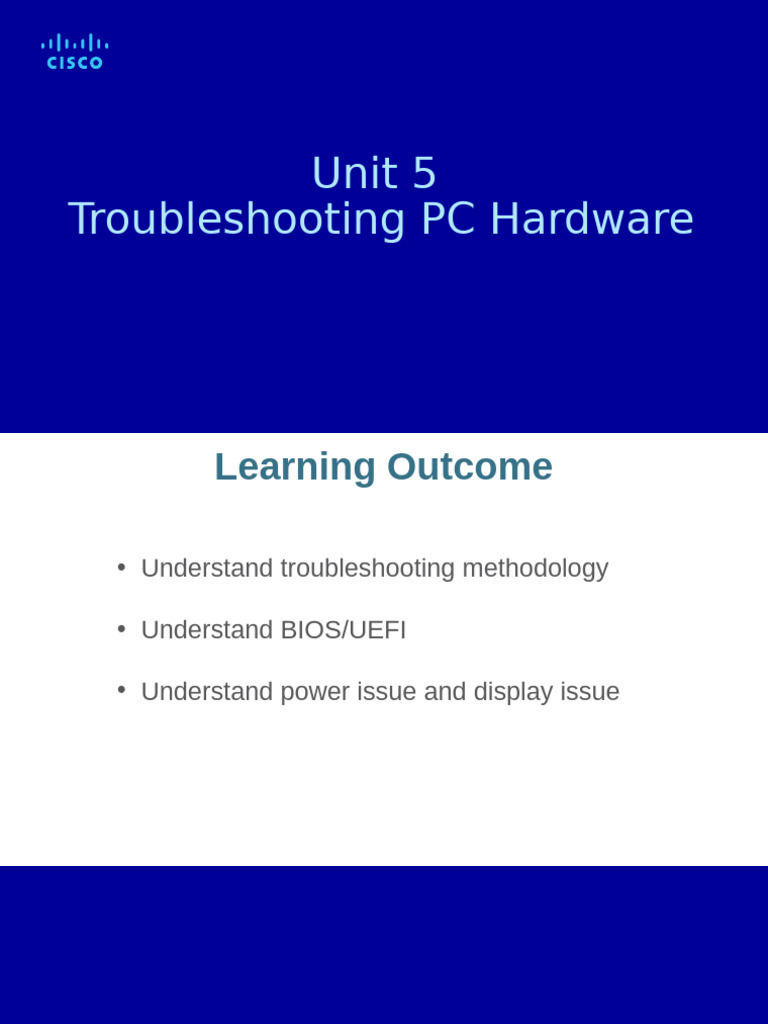 PC Hardware Troubleshooting Guide | PDF | Bios | Booting