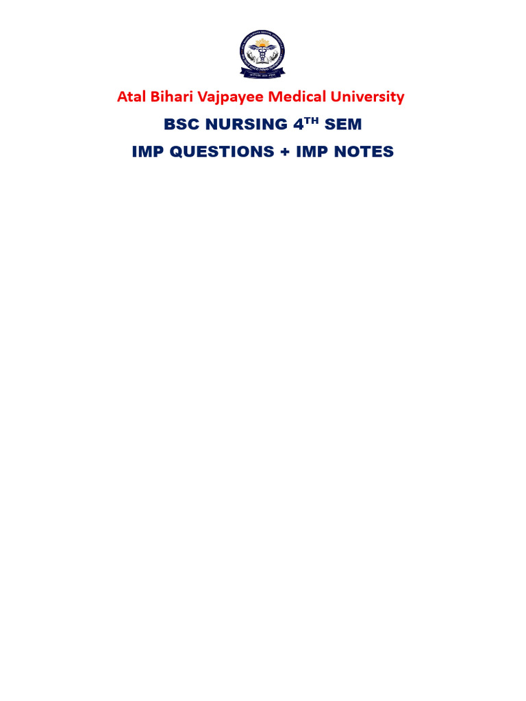 B.Sc. Nursing 4th Sem Exam Notes | PDF | Nonsteroidal Anti Inflammatory ...