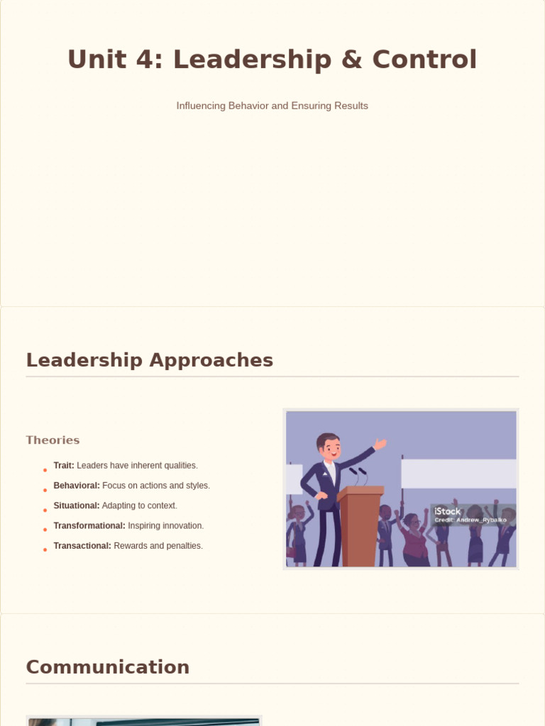 Leadership and Control Strategies Guide | PDF
