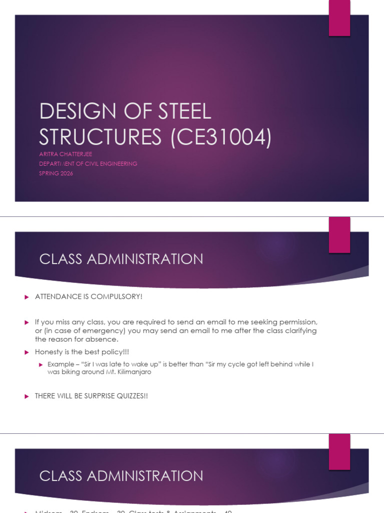 Steel Structures Design Course Overview | PDF