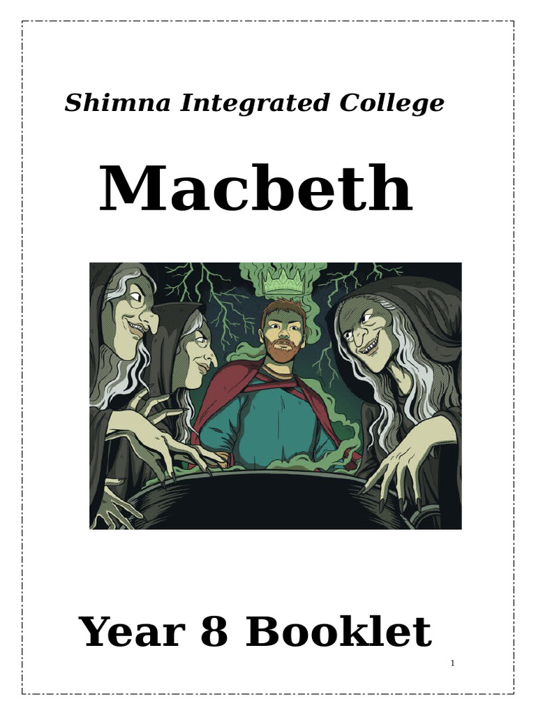 Year 8 Macbeth Study Guide | PDF | Macbeth | William Shakespeare